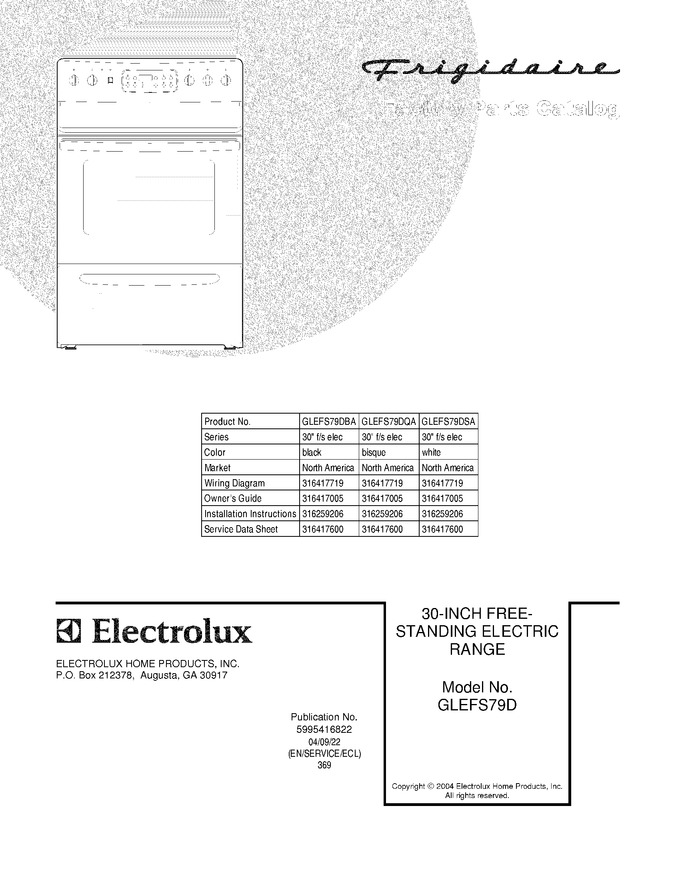 Diagram for GLEFS79DQA