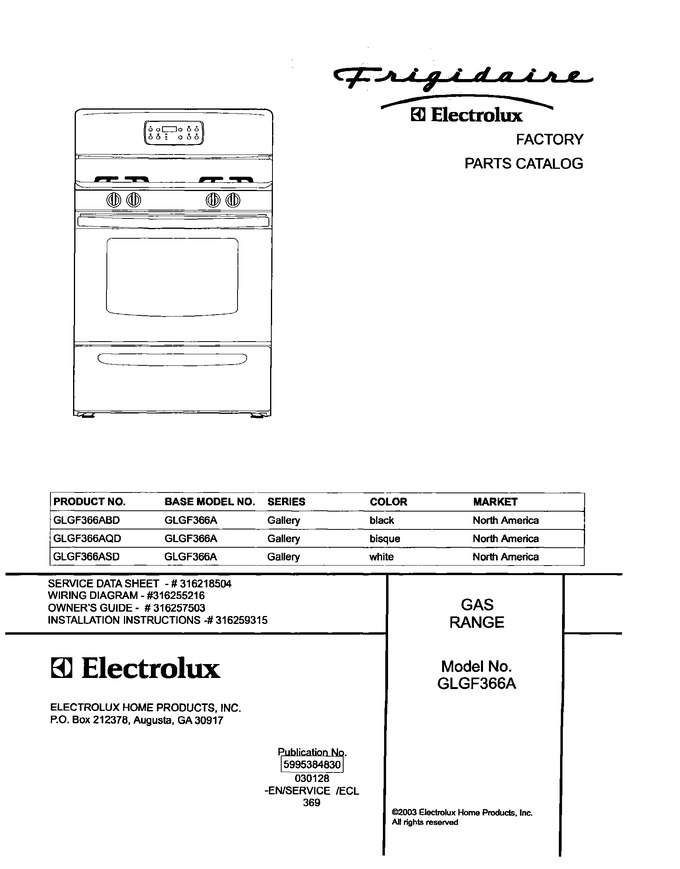 Diagram for GLGF366ASD