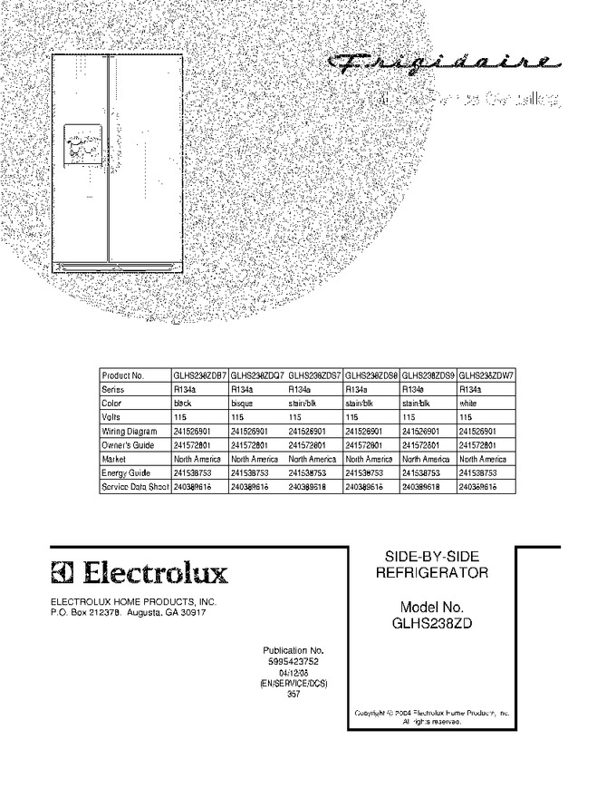 Diagram for GLHS238ZDS7