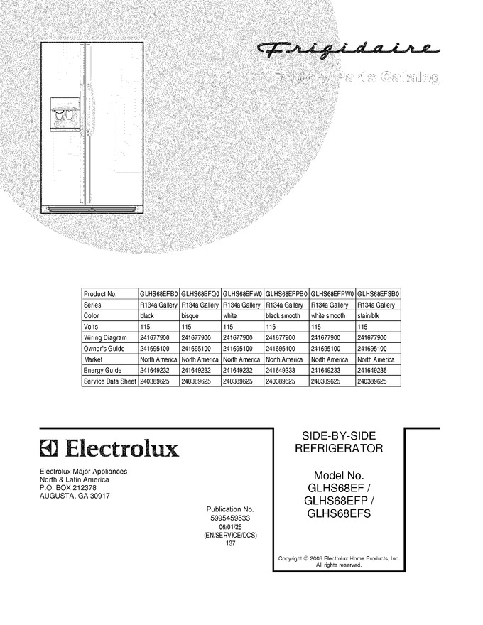 Diagram for GLHS68EFW0