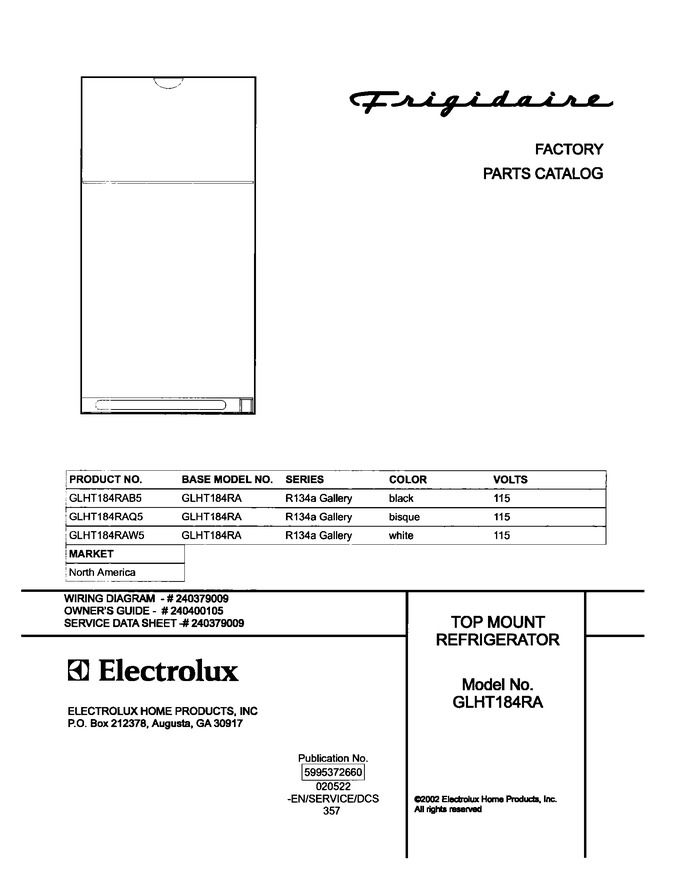 Diagram for GLHT184RAW5