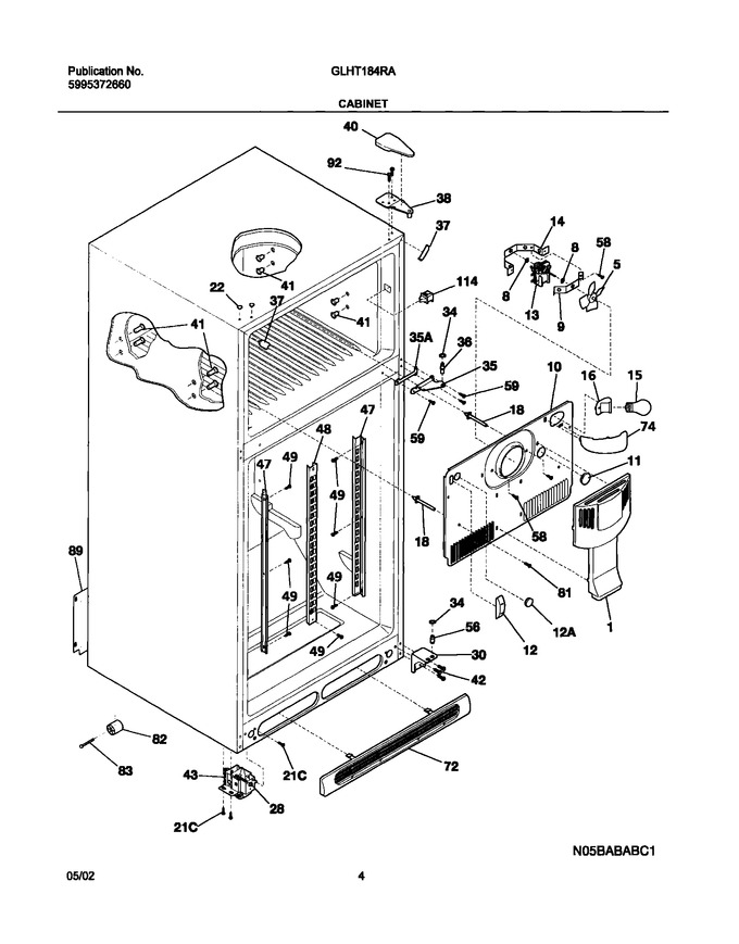 Diagram for GLHT184RAW5