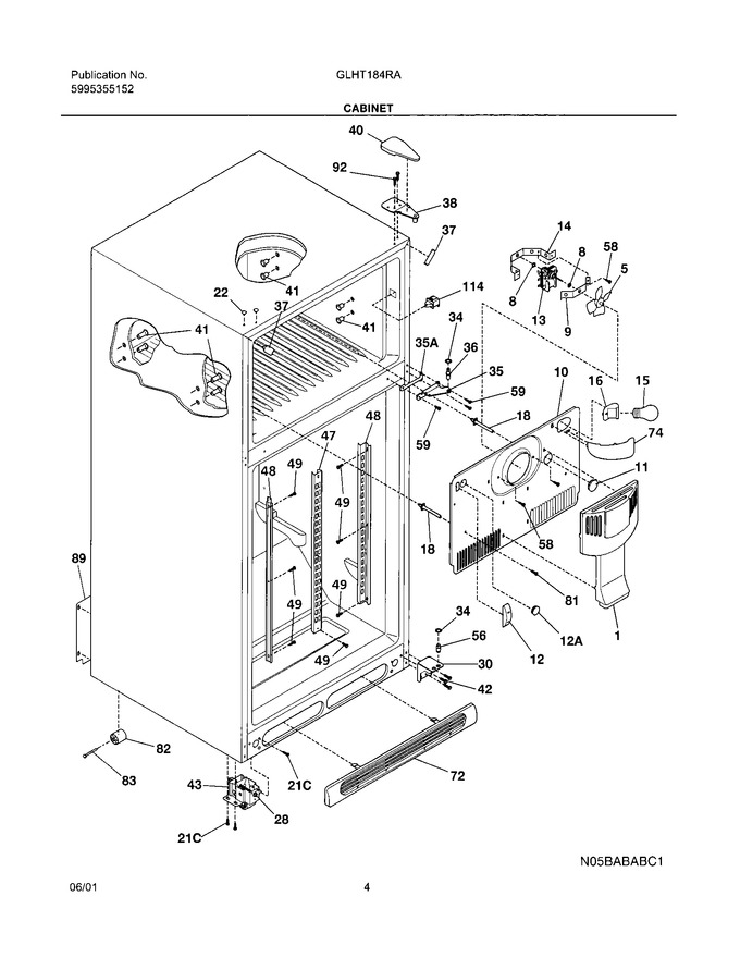 Diagram for GLHT184RAW0