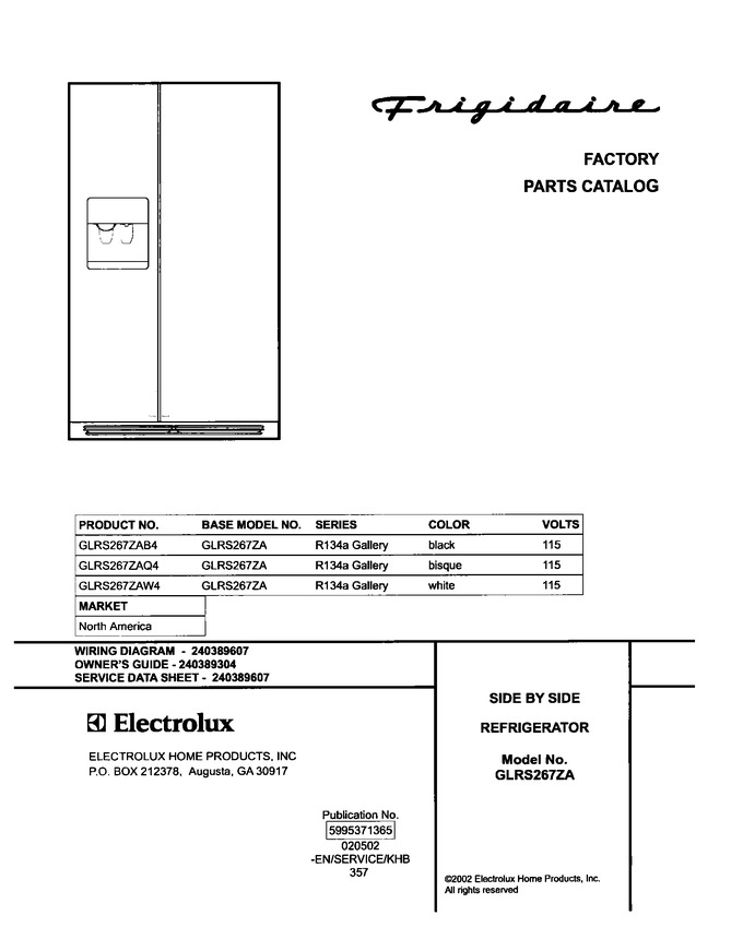 Diagram for GLRS267ZAW4