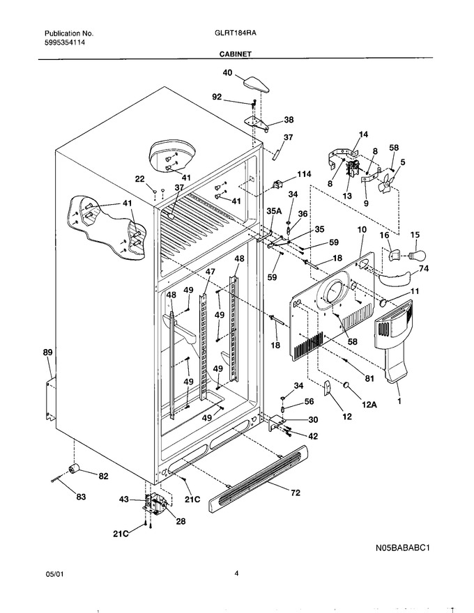 Diagram for GLRT184RAW0