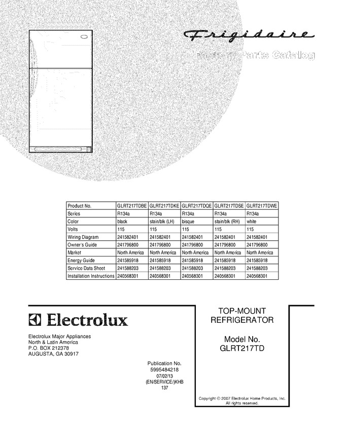 Diagram for GLRT217TDQE