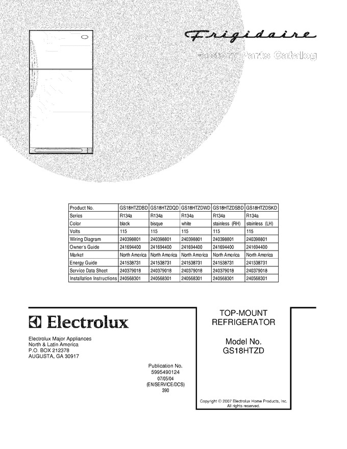 Diagram for GS18HTZDWD