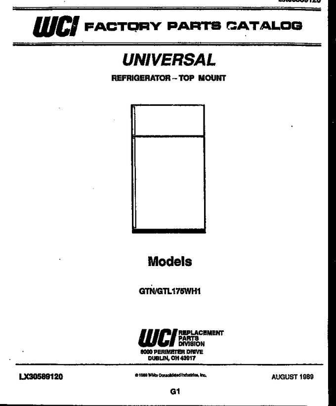 Diagram for GTL175WD1