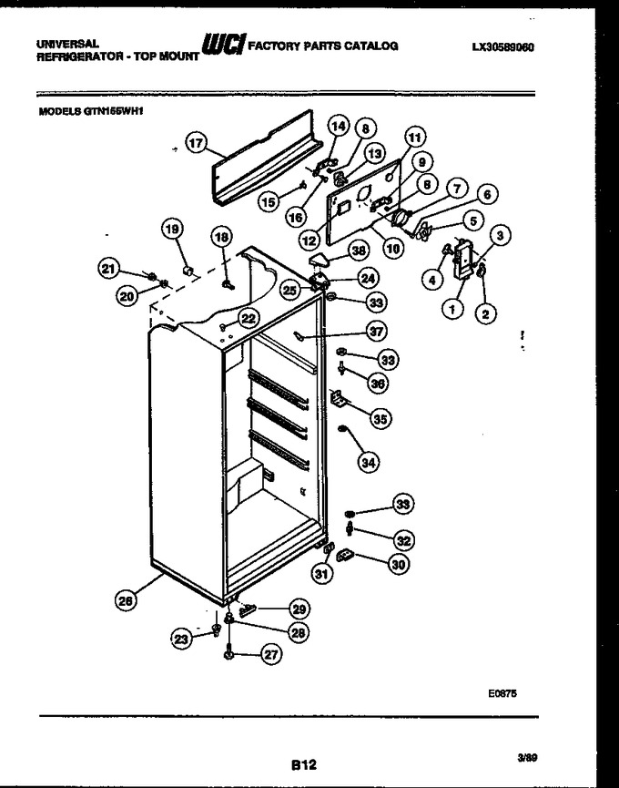 Diagram for GTN155WHL1