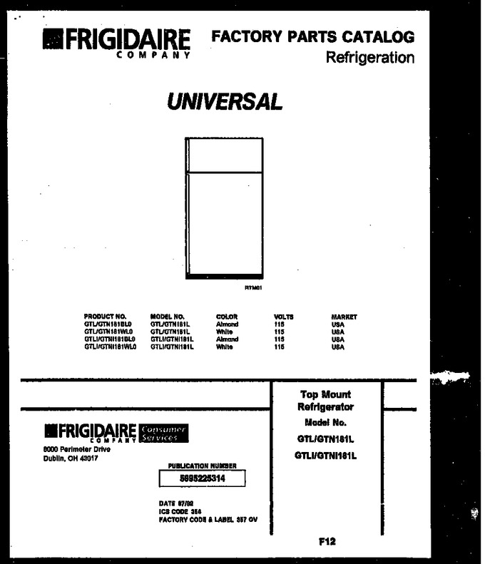 Diagram for GTN181WL0