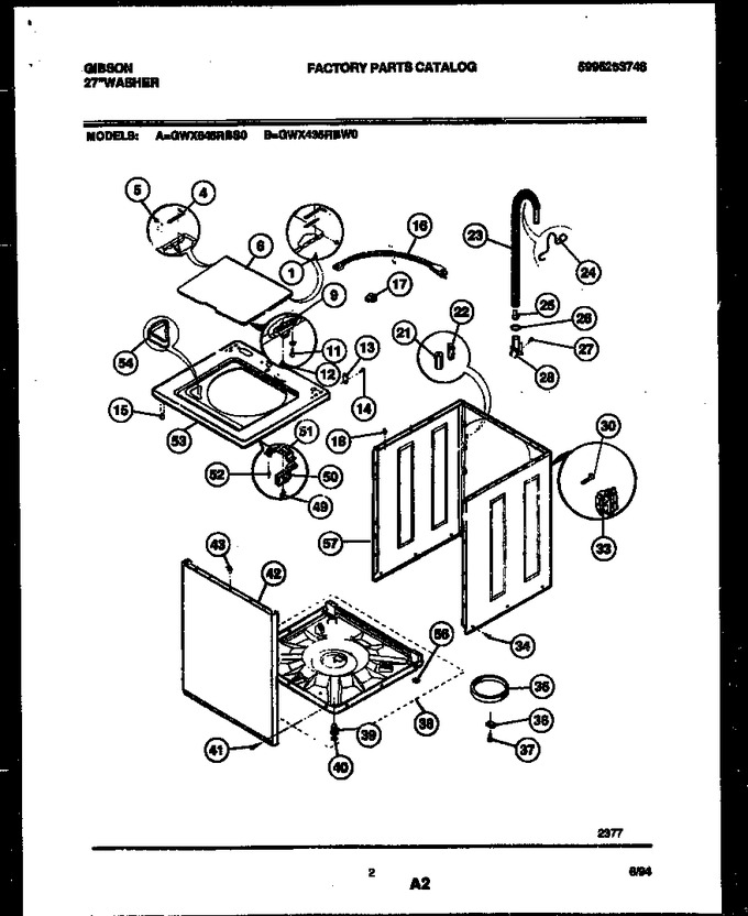 Diagram for GWX435RBW0