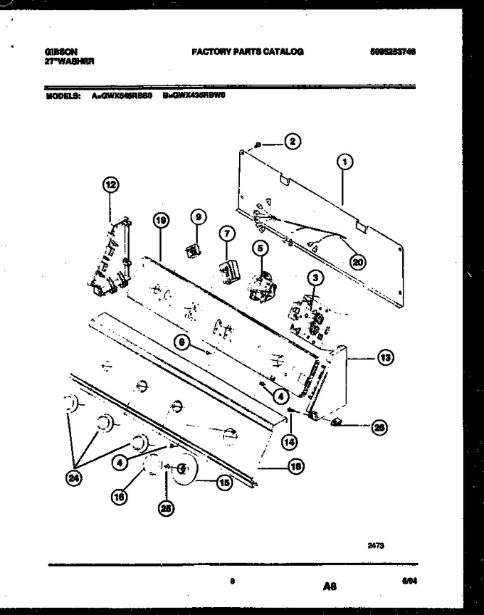 Diagram for GWX435RBW0