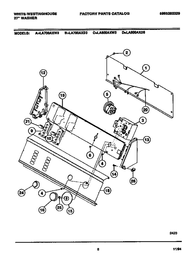 Diagram for LA700AXW3