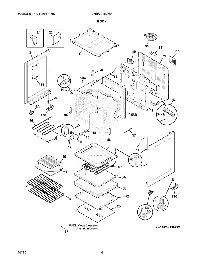 Diagram for LFEF3016LWA