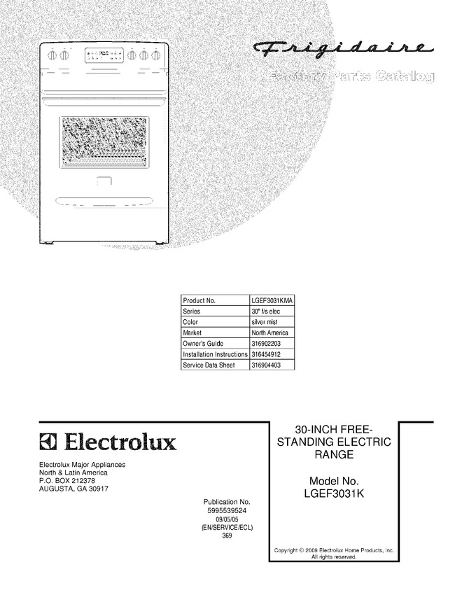 Diagram for LGEF3031KMA