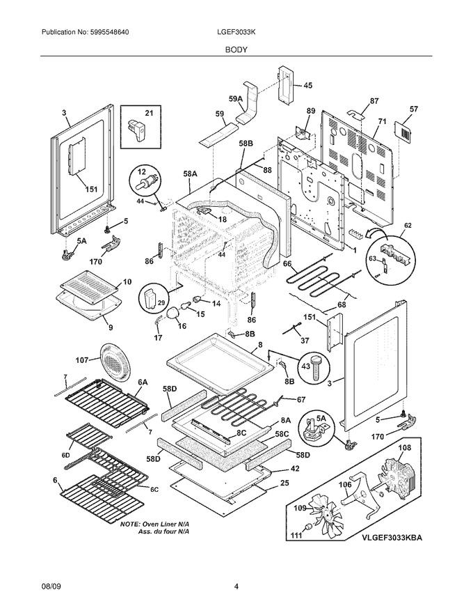 Diagram for LGEF3033KBB