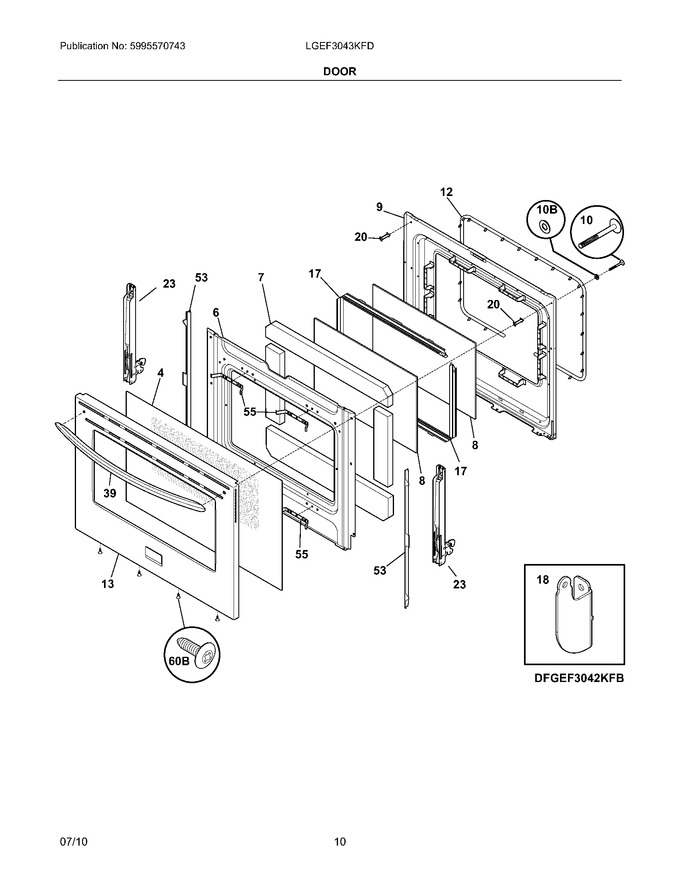 Diagram for LGEF3043KFD