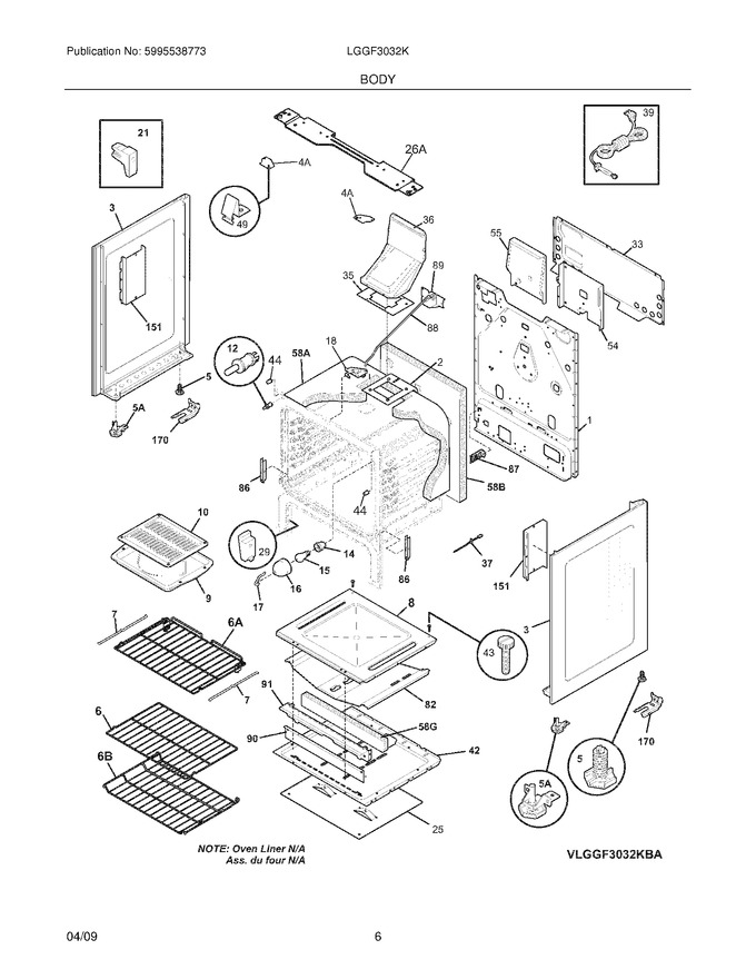 Diagram for LGGF3032KWA