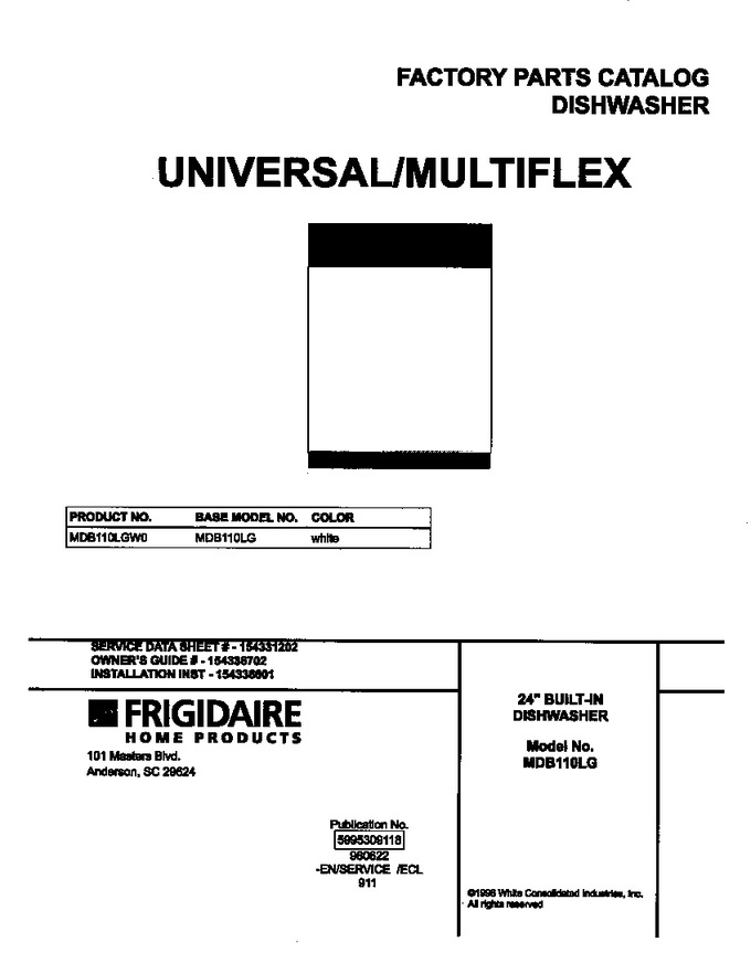 Diagram for MDB110LGW0