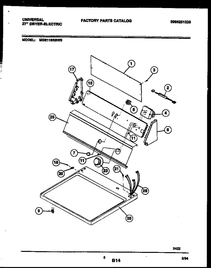 Diagram for MDE116RBW0