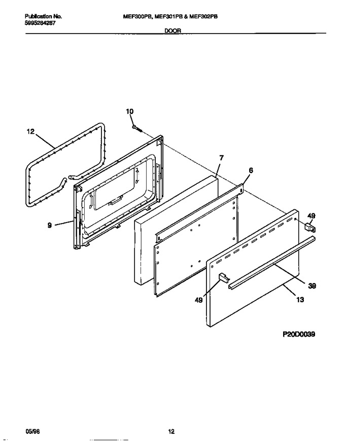 Diagram for MEF300PBWD