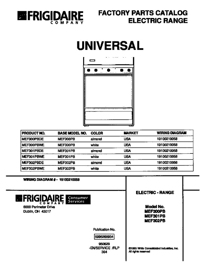 Diagram for MEF301PBWE