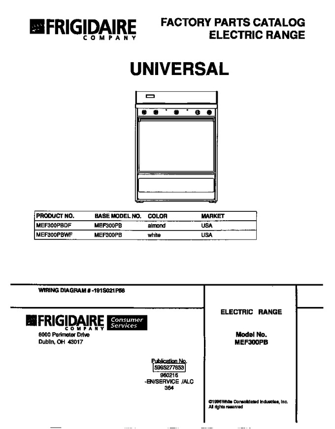 Diagram for MEF300PBWF