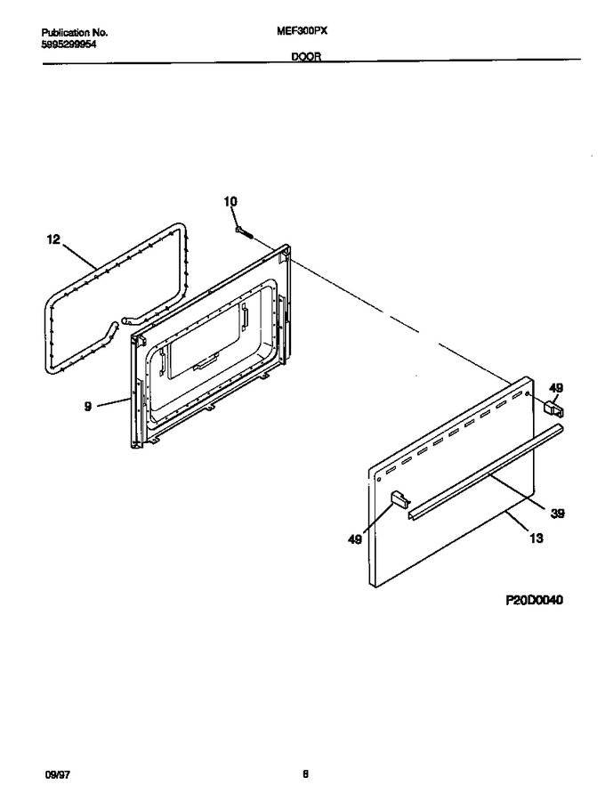 Diagram for MEF300PXWE