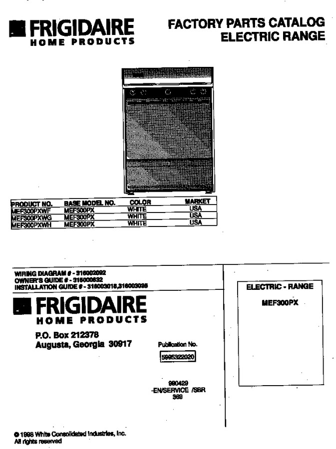 Diagram for MEF300PXWG