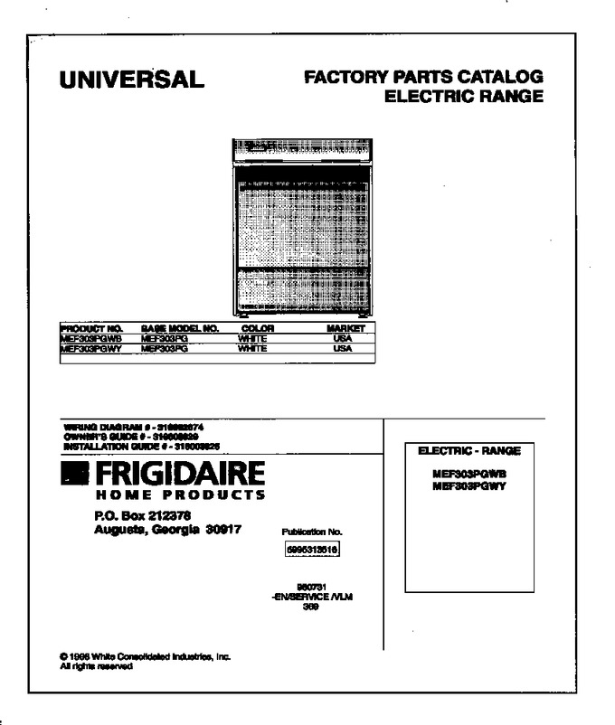 Diagram for MEF303PGWY