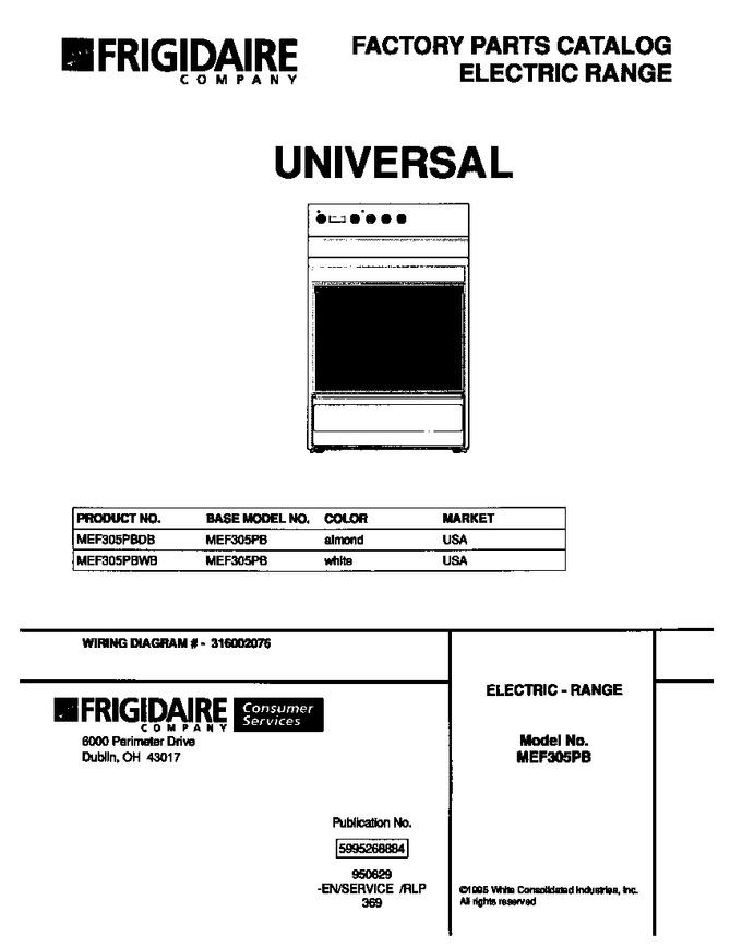 Diagram for MEF305PBWB