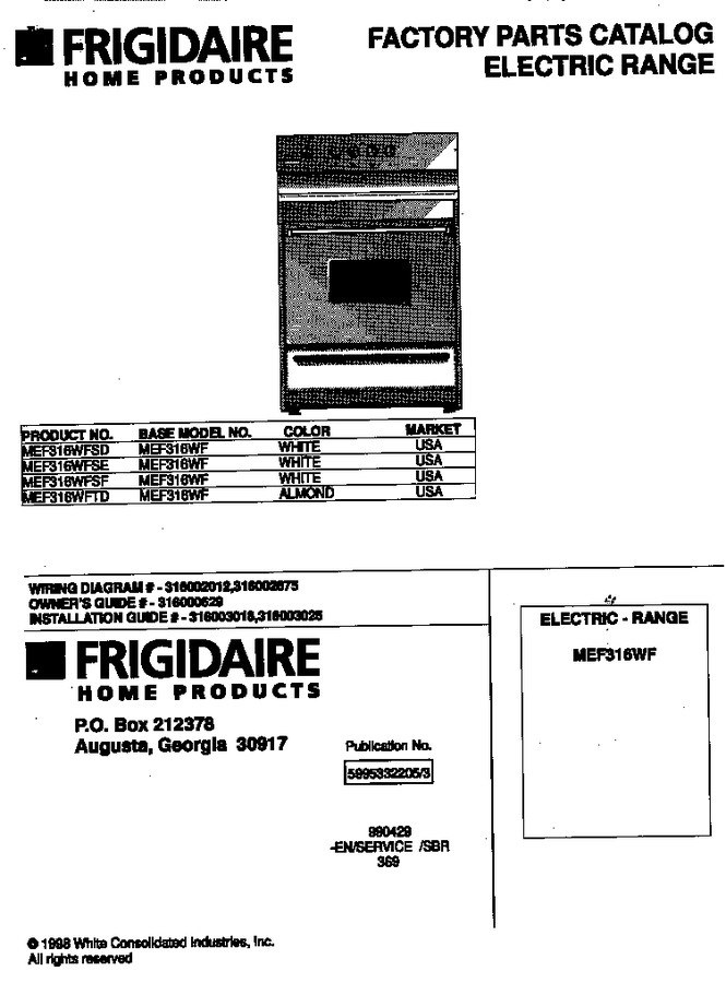 Diagram for MEF316WFSD