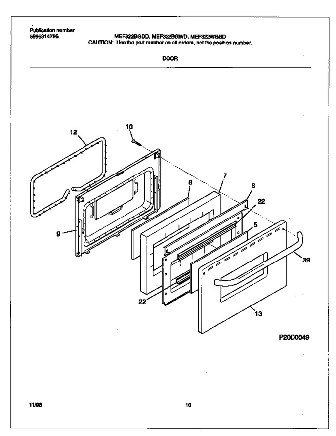 Diagram for MEF322WGSD