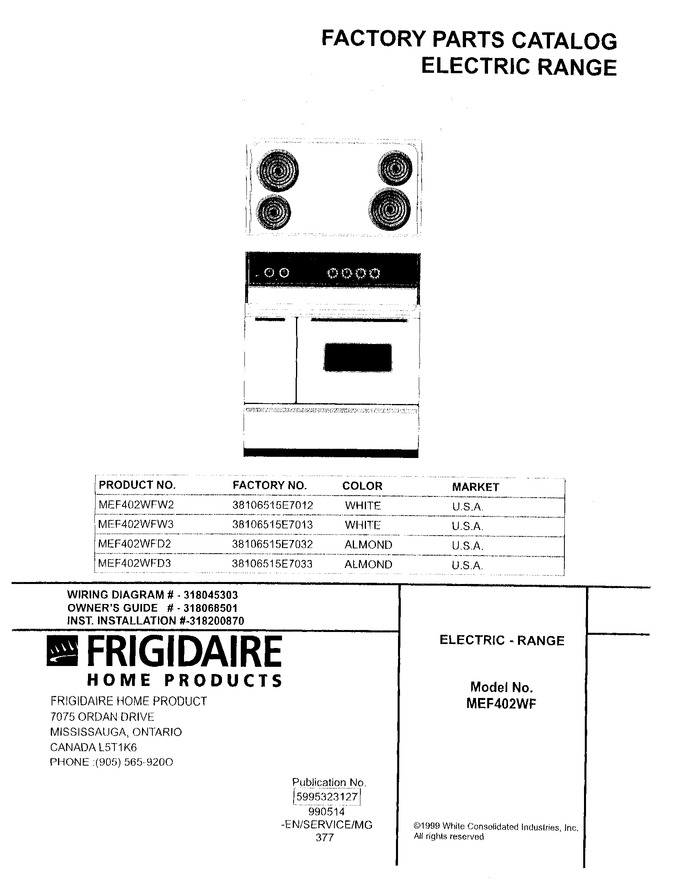 Diagram for MEF402WFD2