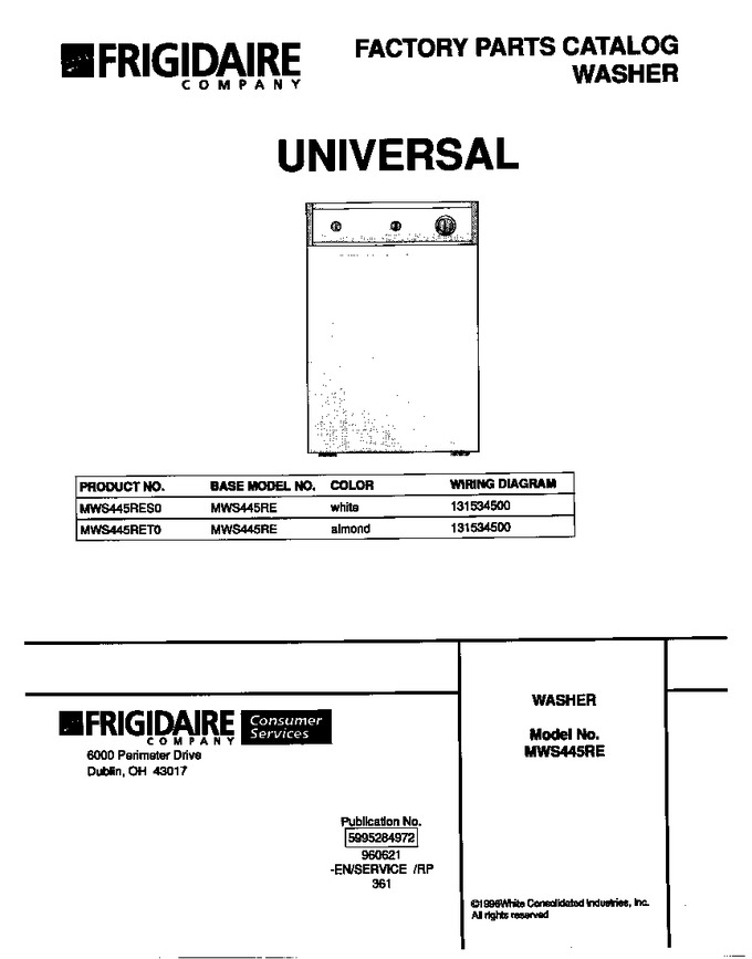 Diagram for MWS445RET0