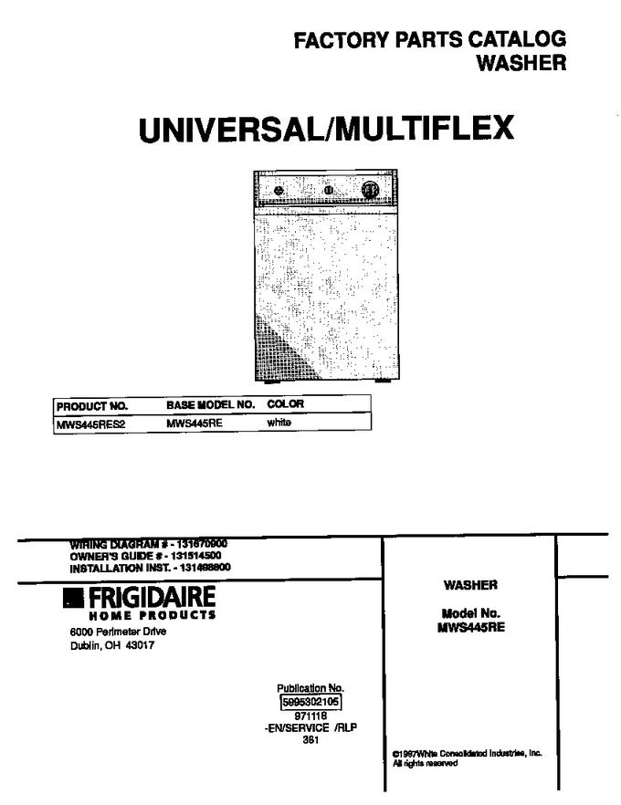 Diagram for MWS445RES2