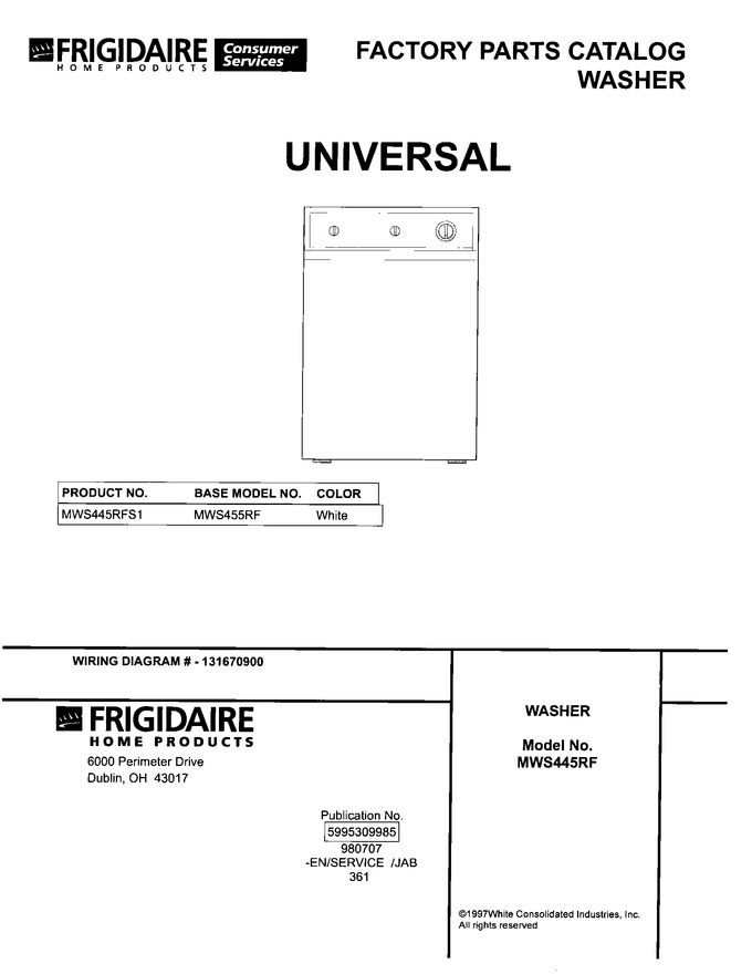 Diagram for MWS445RFS1