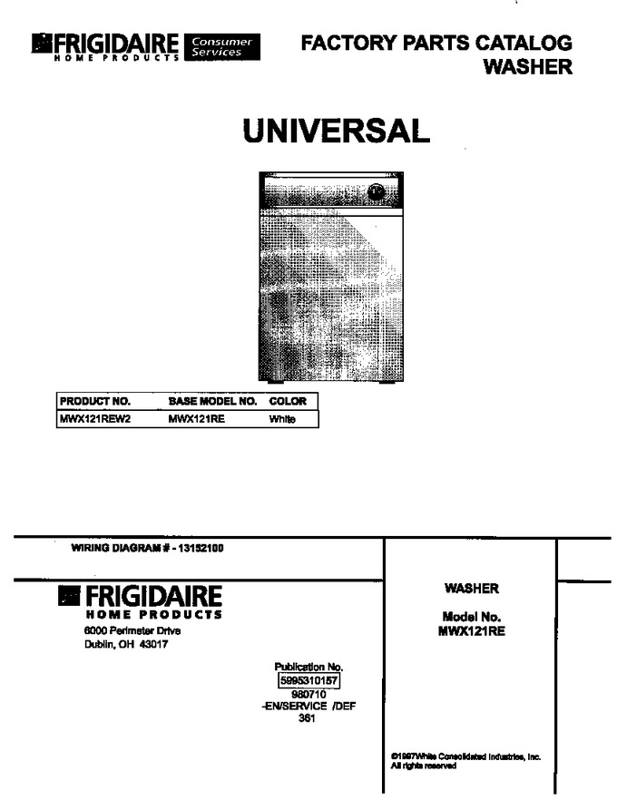 Diagram for MWX121REW2