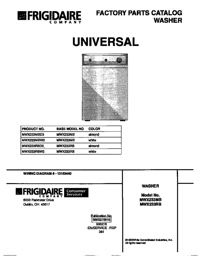 Diagram for MWX233MBW3