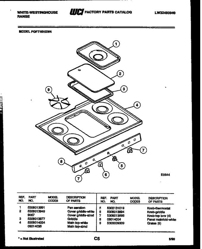 Diagram for PGF716HXW4