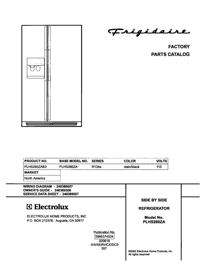 Diagram for PLHS280ZAB3