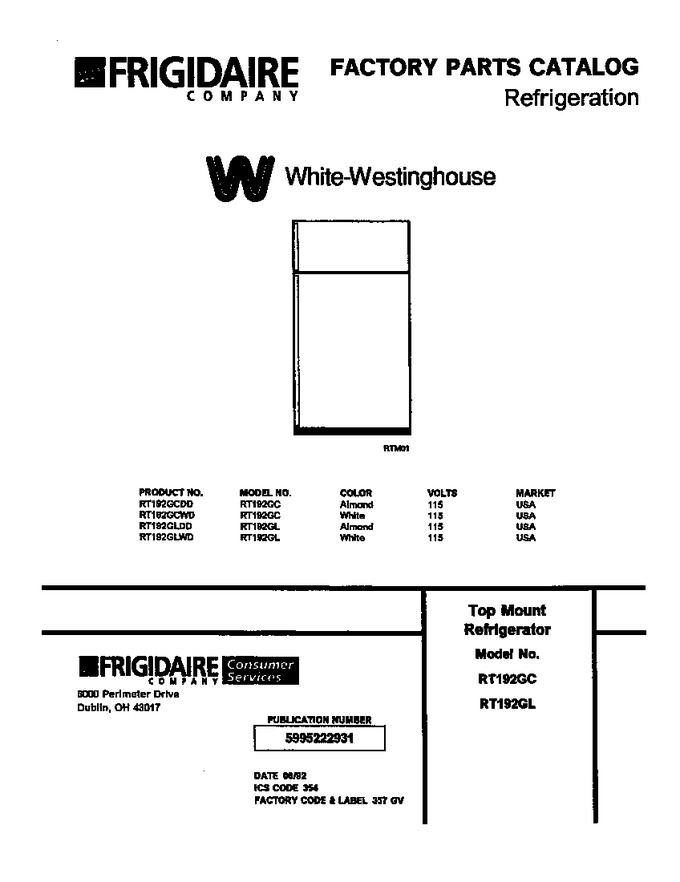 Diagram for RT192GLWD