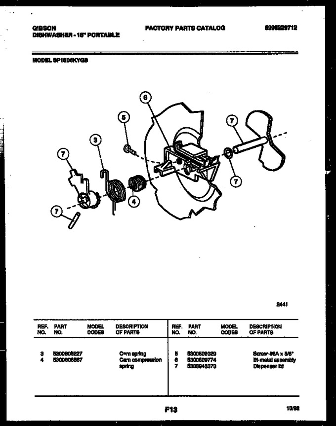 Diagram for SP18D5KYGB