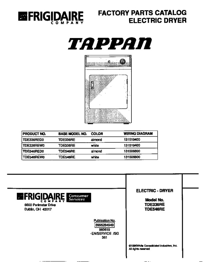 Diagram for TDE546REW0