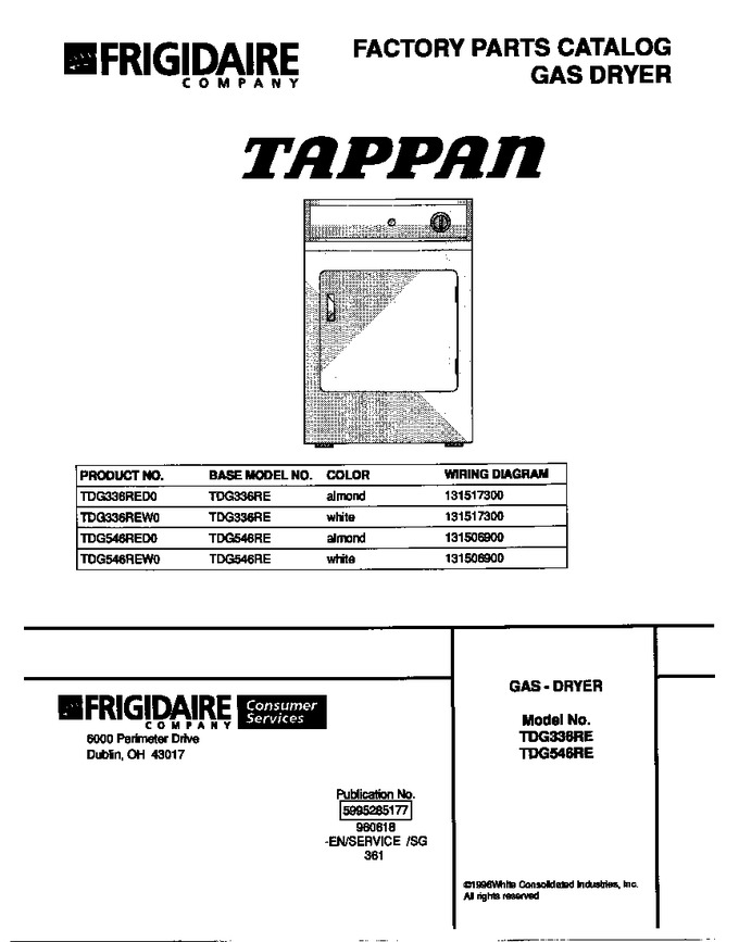 Diagram for TDG336REW0