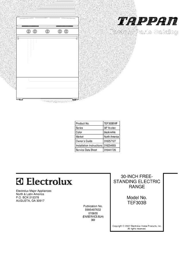 Diagram for TEF303BWF