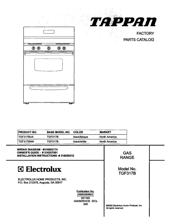 Diagram for TGF317BWA