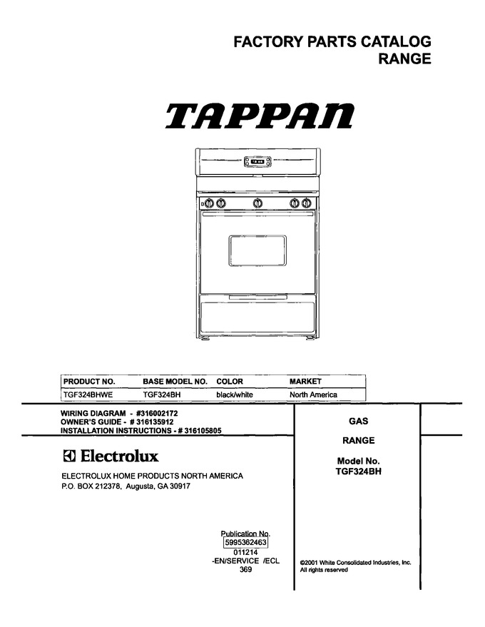 Diagram for TGF324BHWE