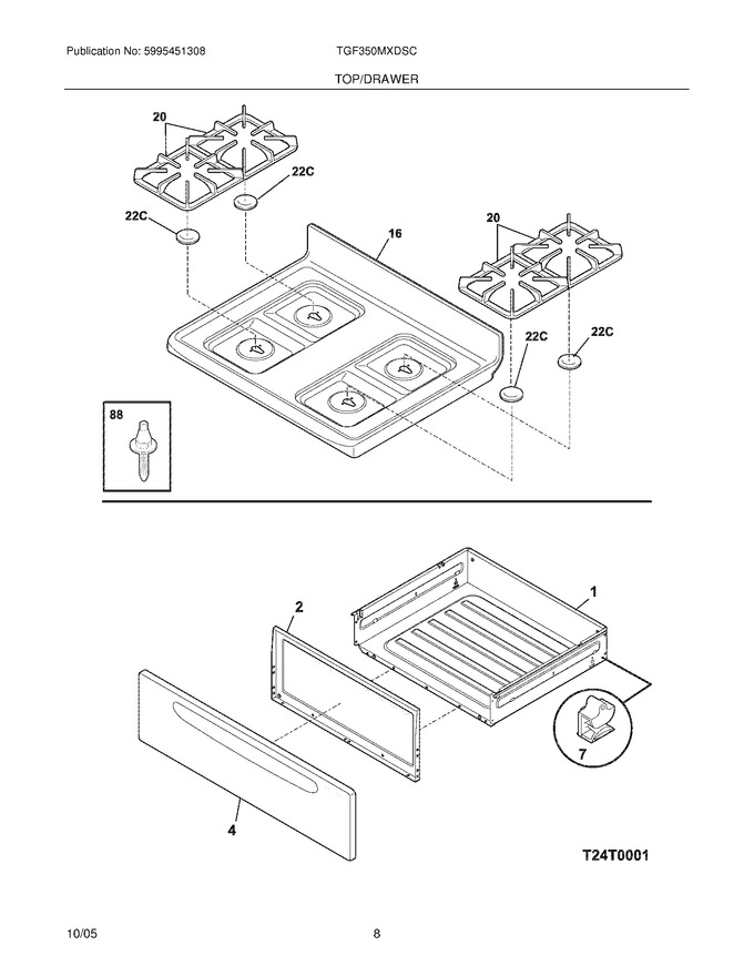 Diagram for TGF350MXDSC