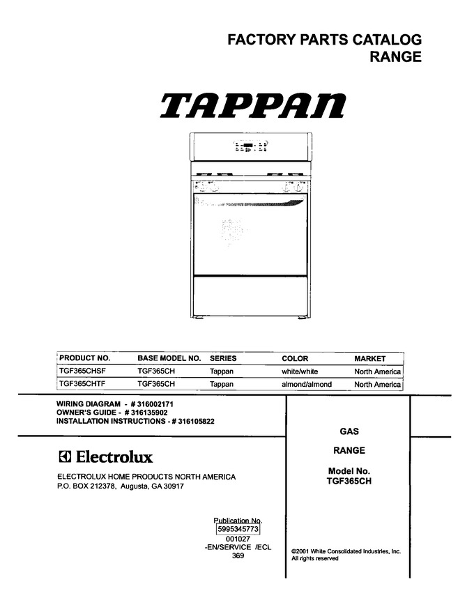 Diagram for TGF365CHSF